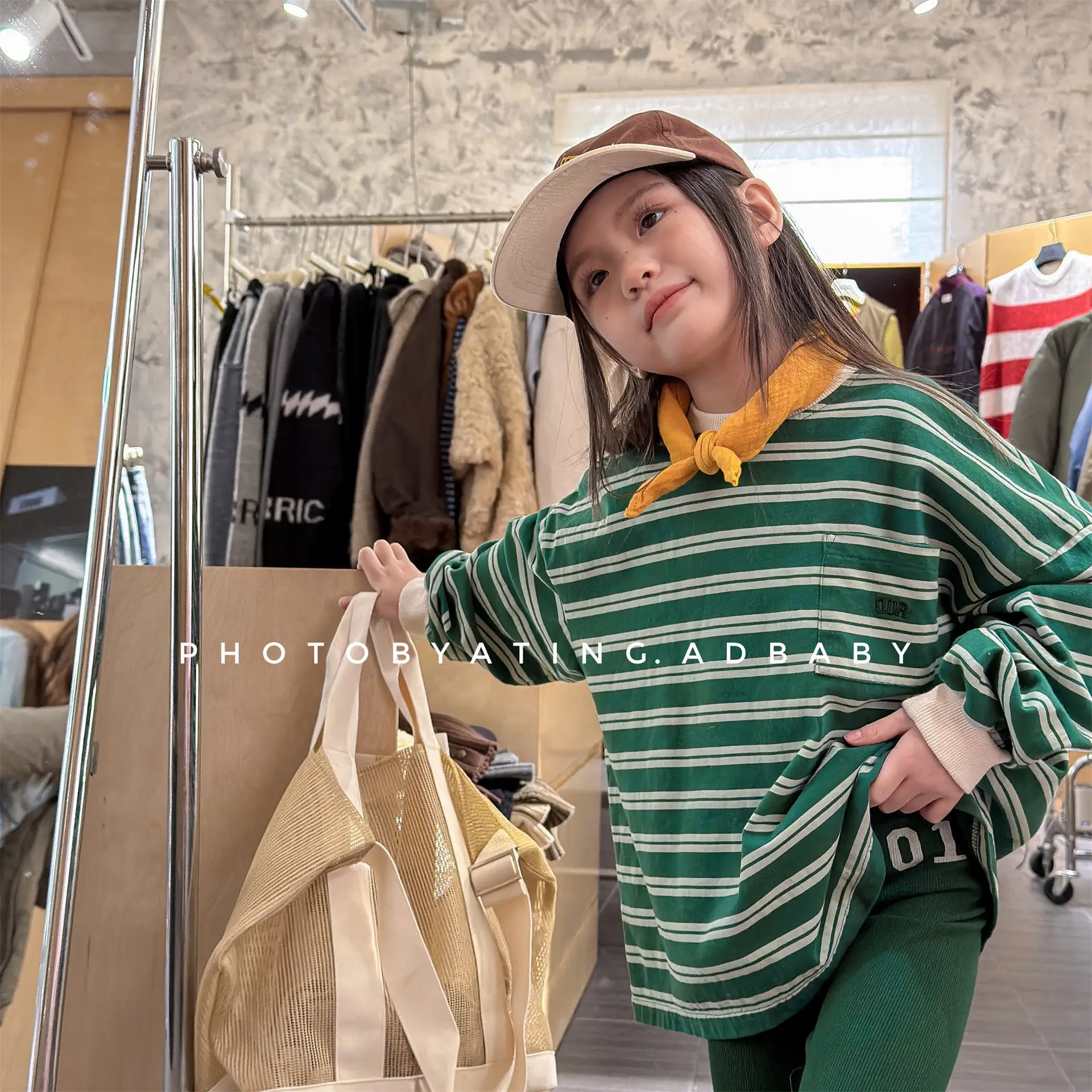 Children Long Sleeve Striped T Shirts Boys Girls Casual Tops Baby Loose Sweatshirt Toddler Cotton Tees Kids Casual Clothes