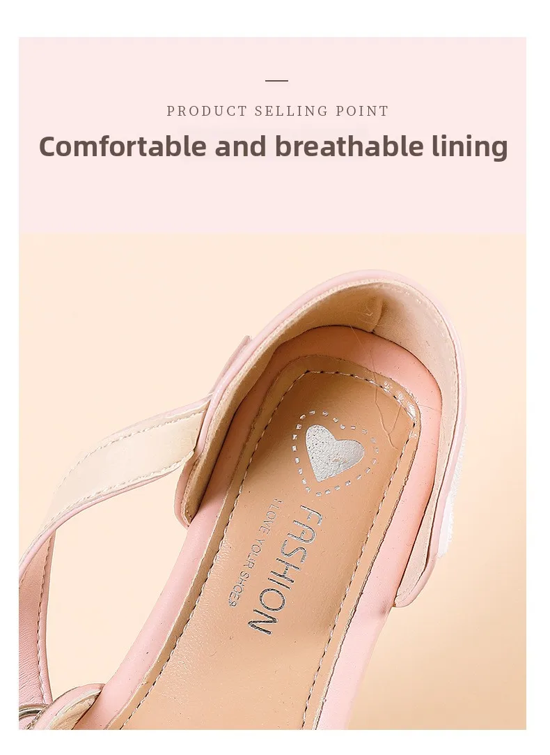 2026 Summer Girls Sandals Fashion Sequins Rhinestone Bow Girls Princess Shoes Baby Girl Shoes Flat Heel Sandals Size 23-35