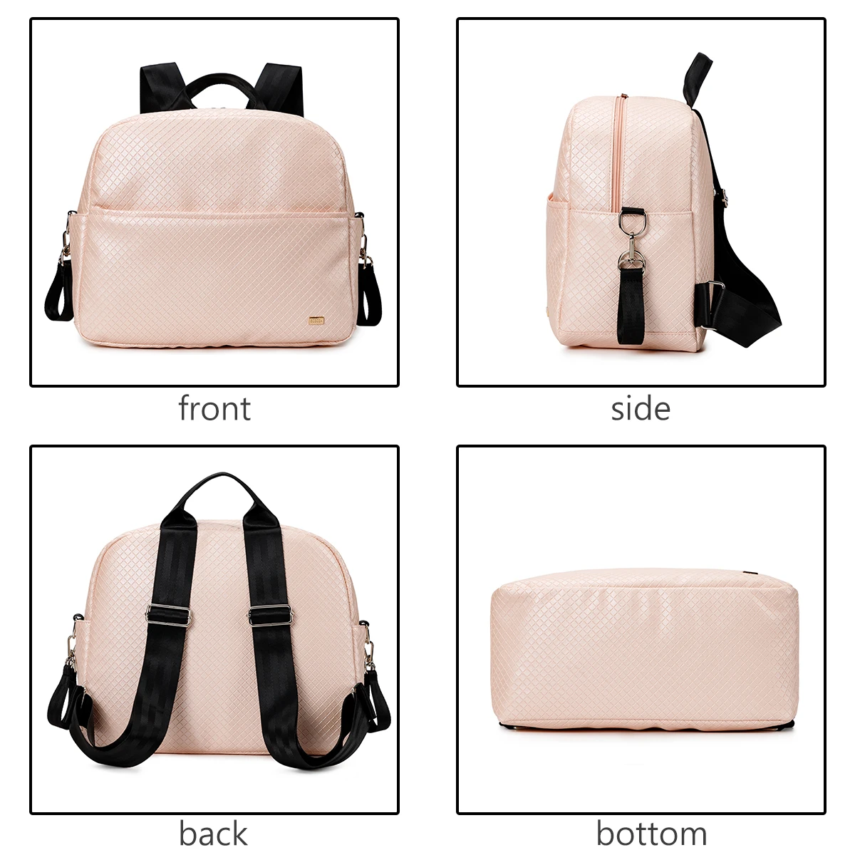 Soboba Stylish Mother Diaper Backpacks Large Capacity Waterproof Environmental Fabric Diaper Bag for Mommy Fashion Nappy Bag