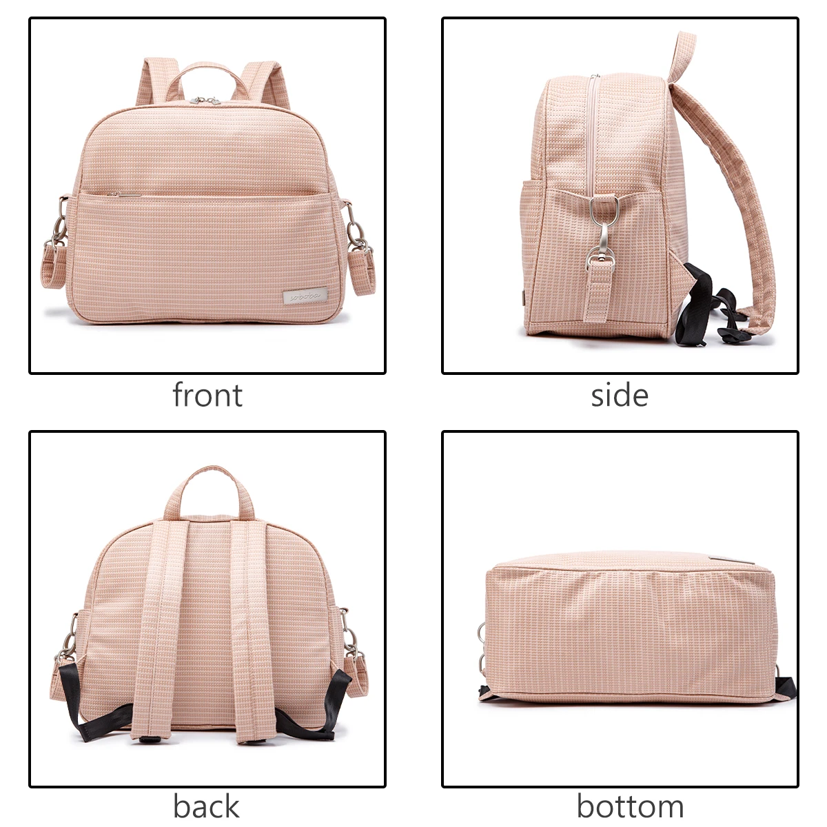 Soboba Stylish Mother Diaper Backpacks Large Capacity Waterproof Environmental Fabric Diaper Bag for Mommy Fashion Nappy Bag