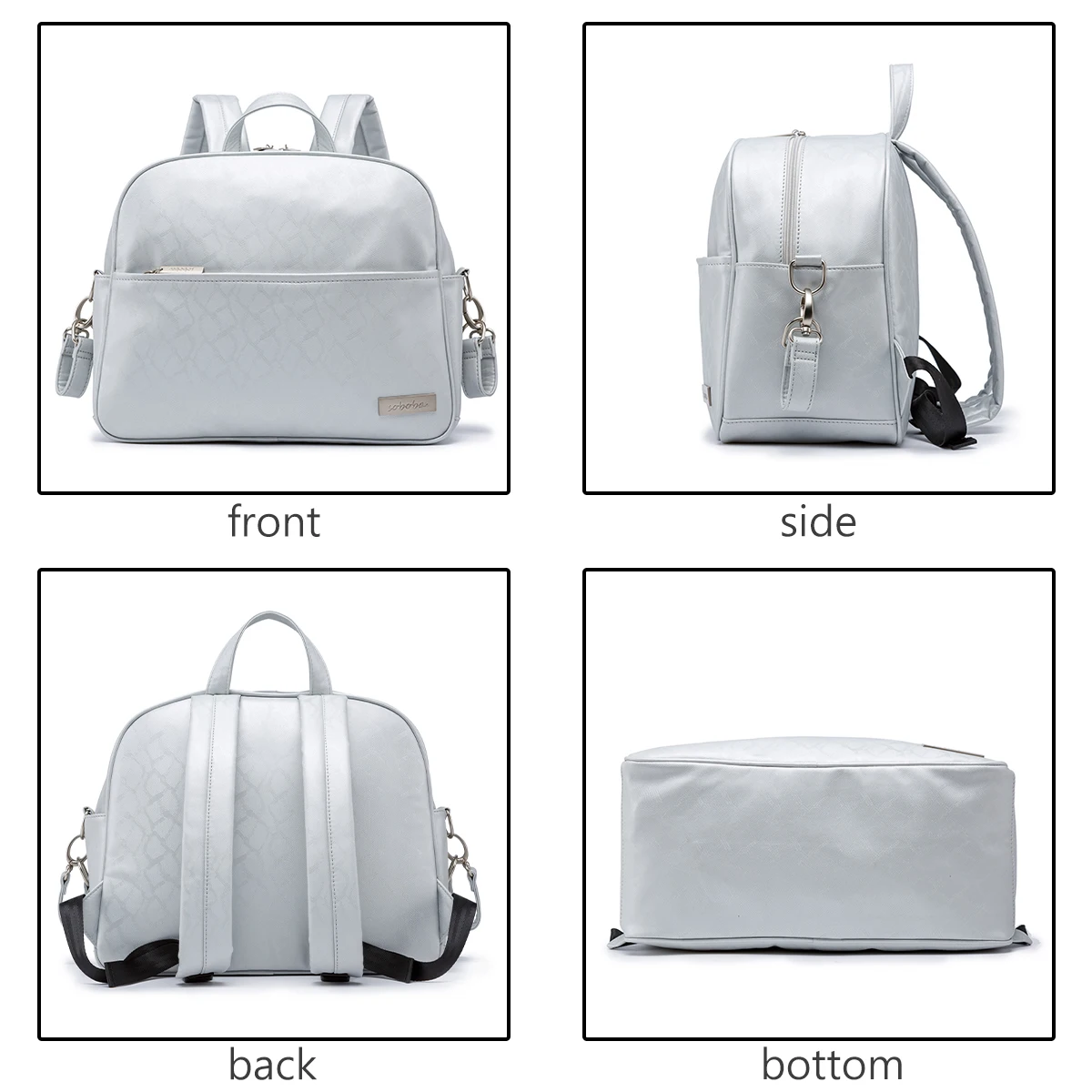 Soboba Stylish Mother Diaper Backpacks Large Capacity Waterproof Environmental Fabric Diaper Bag for Mommy Fashion Nappy Bag