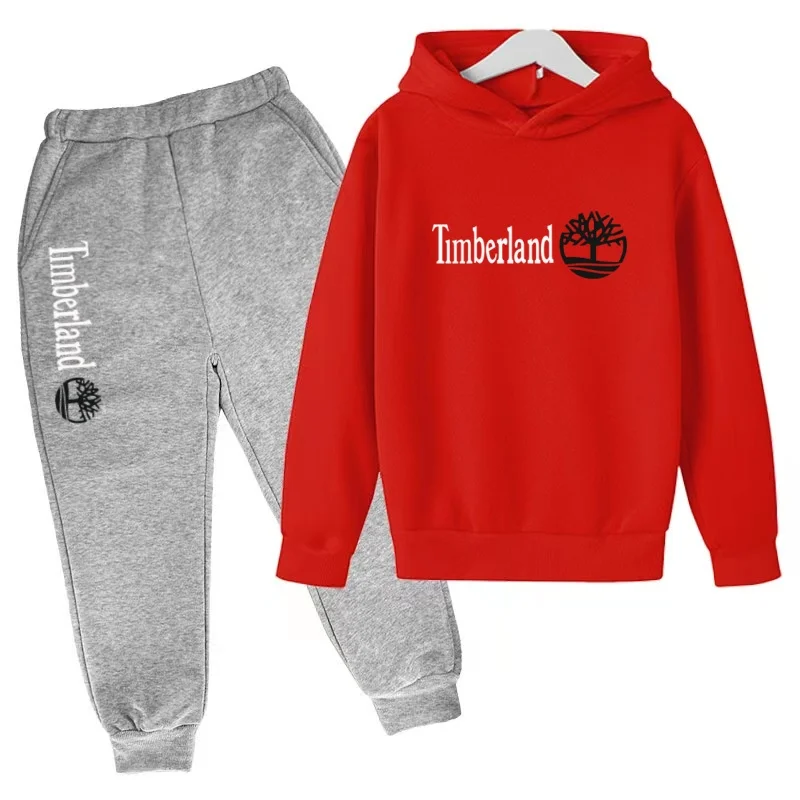 Children's Hooded Sweatshirt Set (for Both Men and Women, Including Pants)- Suitable for Children Aged 3 To13 Brand Sport Outfit