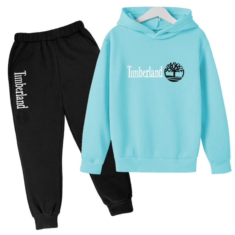 Children's Hooded Sweatshirt Set (for Both Men and Women, Including Pants)- Suitable for Children Aged 3 To13 Brand Sport Outfit