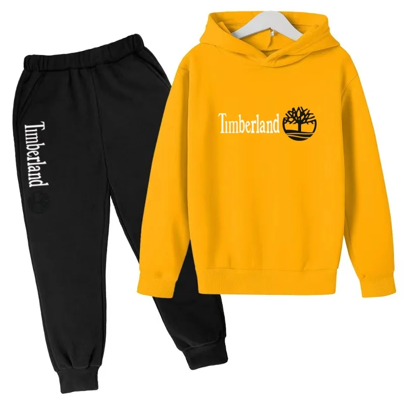 Children's Hooded Sweatshirt Set (for Both Men and Women, Including Pants)- Suitable for Children Aged 3 To13 Brand Sport Outfit