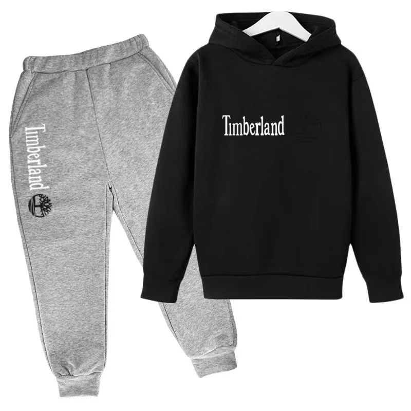 Children's Hooded Sweatshirt Set (for Both Men and Women, Including Pants)- Suitable for Children Aged 3 To13 Brand Sport Outfit