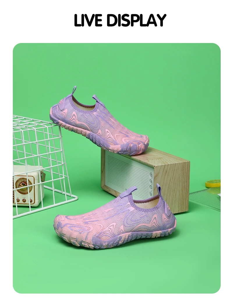 Boys Girls Aqua Shoes Kids Quick Drying Sneakers Drainage Design Hiking Wading Water Shoes Children Mesh Swimming Beach Barefoot