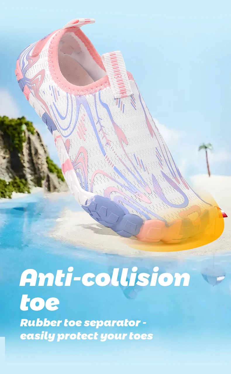 Boys Girls Aqua Shoes Kids Quick Drying Sneakers Drainage Design Hiking Wading Water Shoes Children Mesh Swimming Beach Barefoot