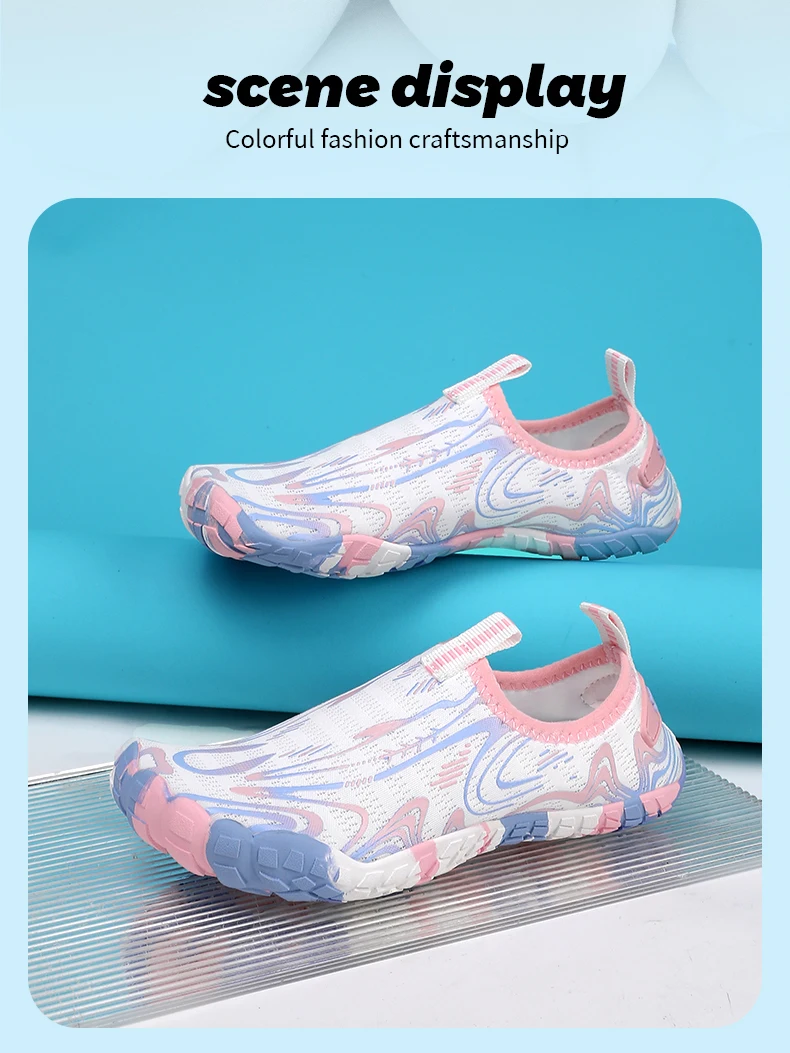 Boys Girls Aqua Shoes Kids Quick Drying Sneakers Drainage Design Hiking Wading Water Shoes Children Mesh Swimming Beach Barefoot