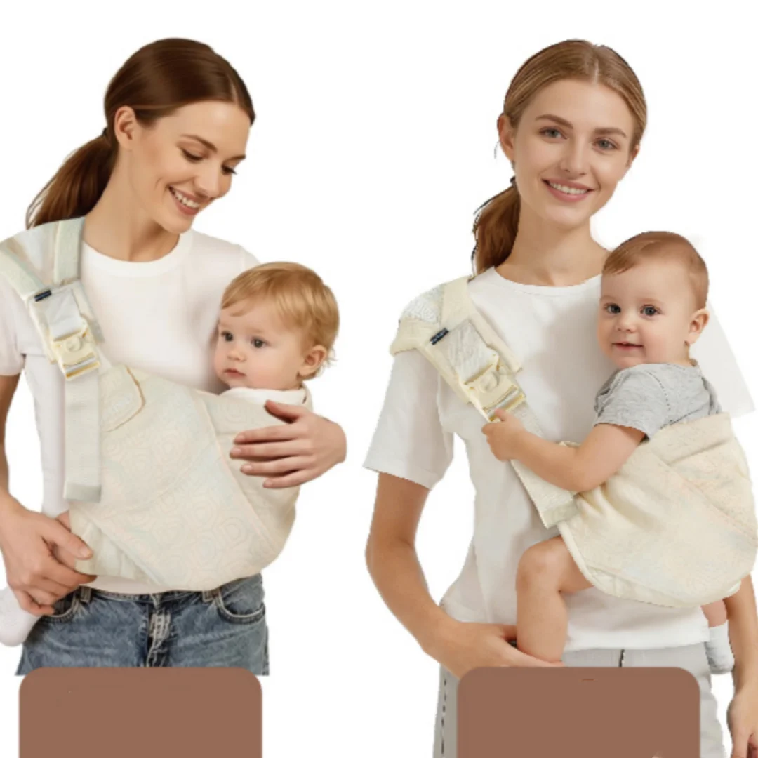 Newborn Baby Carrier Sling Adjustable Crossbody Wrap Infant Holder Baby Bag Hip-seat Ergonomic Support for Hands-Free Carrying