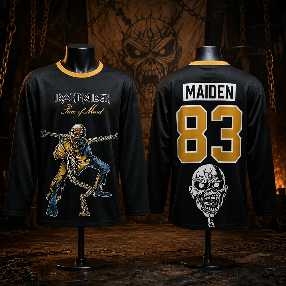 Unisex Heavy Metal 3D Printed Rock Band T-Shirt O-Neck Long Sleeve Streetwear Sports Shirt for Adults And Children
