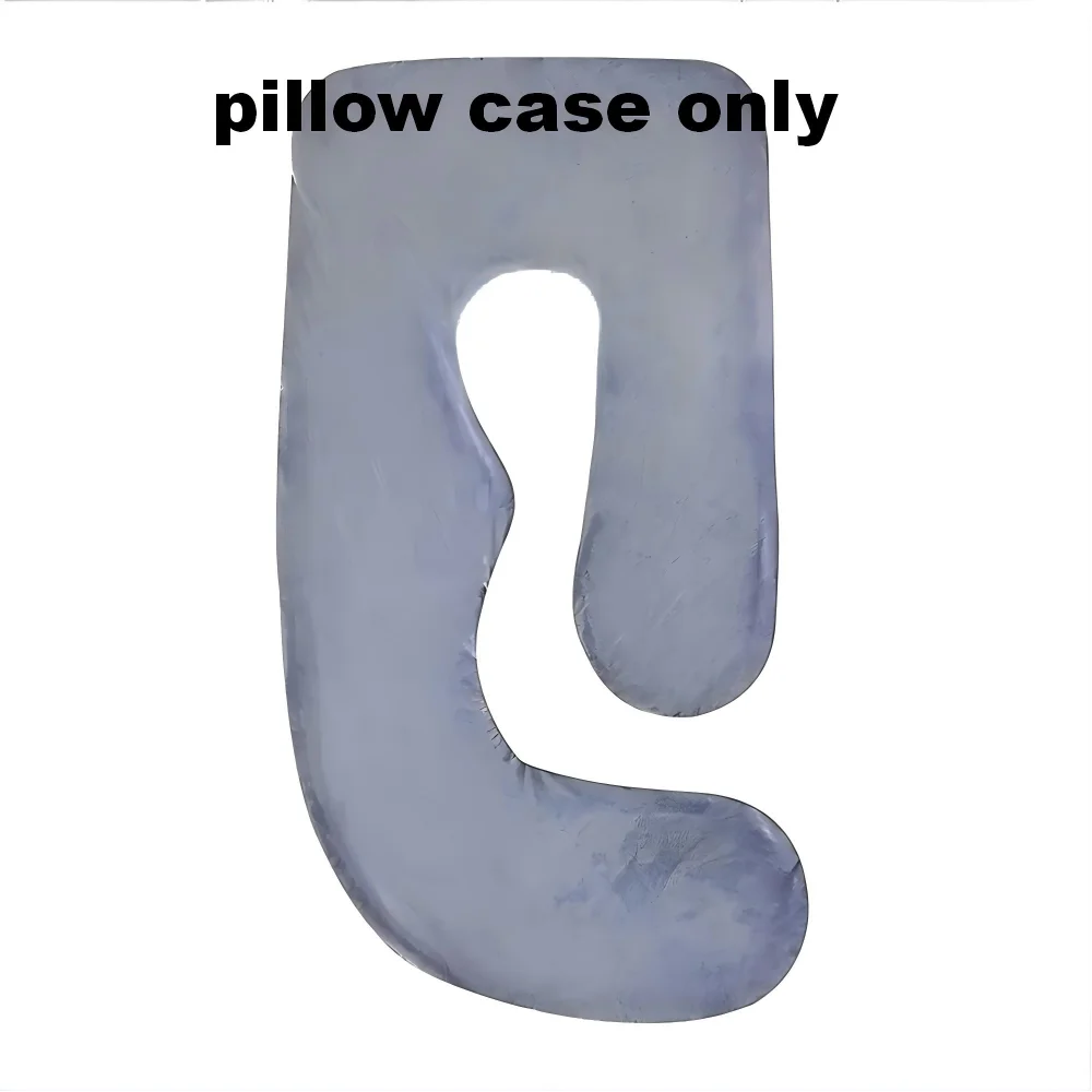 Soft Velvet J-Shaped Full Body Maternity Pillow Pregnant Women Back Leg Tummy Support Comfort Sleeping Pillow Festival Present