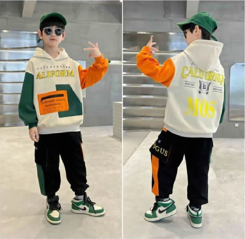 Boys Sweatshirt Sets Autumn New Sport Casual Suits Teen Trends Tops+Pants 2Pcs Spring Kids Tracksuit Outfits Children Clothes