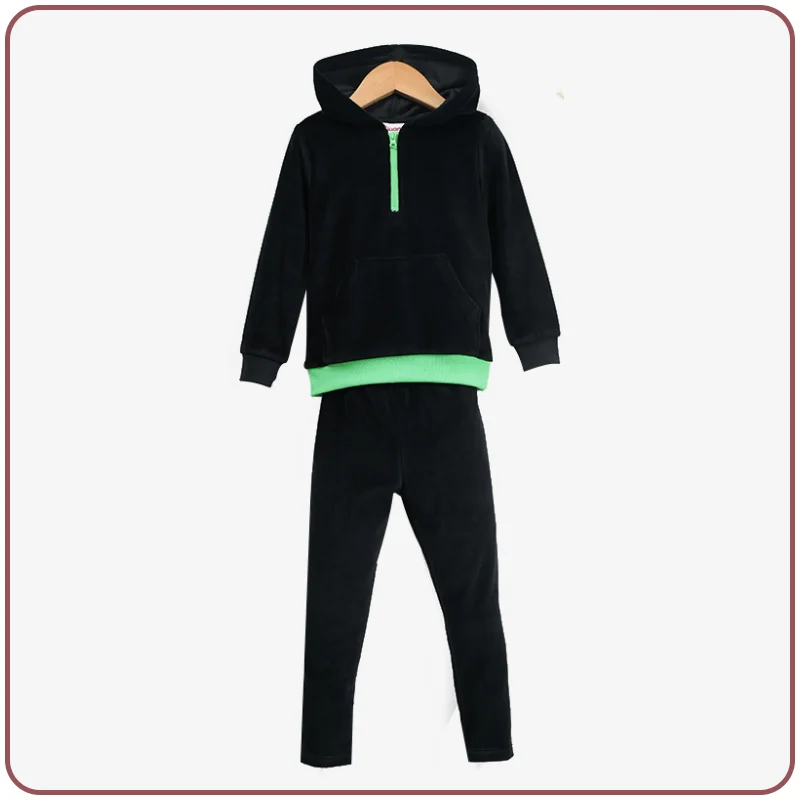 Winter Set Clothes for Teenagers Girl Boy Children's Set Girls Dress Skirts for Modest Girls Black Velour Autumn Winter Clothing