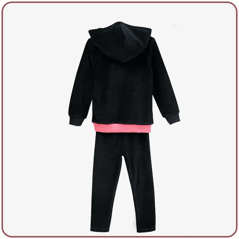 Winter Set Clothes for Teenagers Girl Boy Children's Set Girls Dress Skirts for Modest Girls Black Velour Autumn Winter Clothing