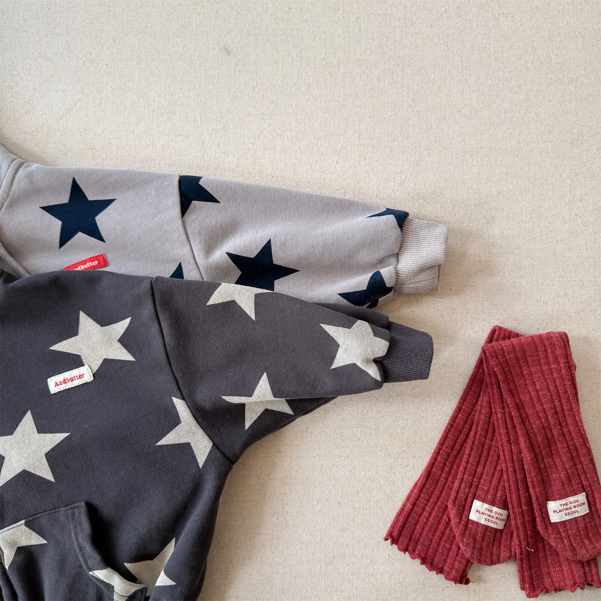 Children Casual Full Stars Coat Boys Girls Loose Hooded Coat Baby Vintage Jacket Kids Cotton Cardigan Toddler Zipper Tops