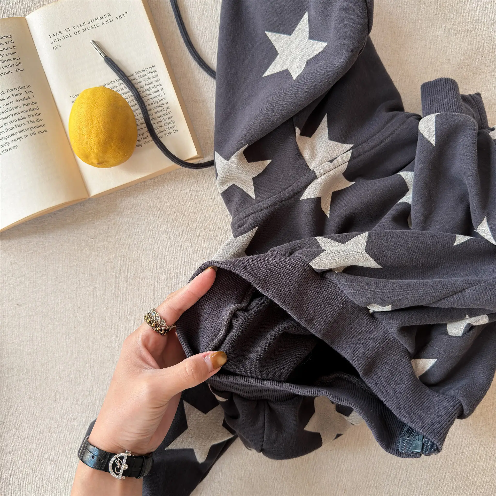 Children Casual Full Stars Coat Boys Girls Loose Hooded Coat Baby Vintage Jacket Kids Cotton Cardigan Toddler Zipper Tops