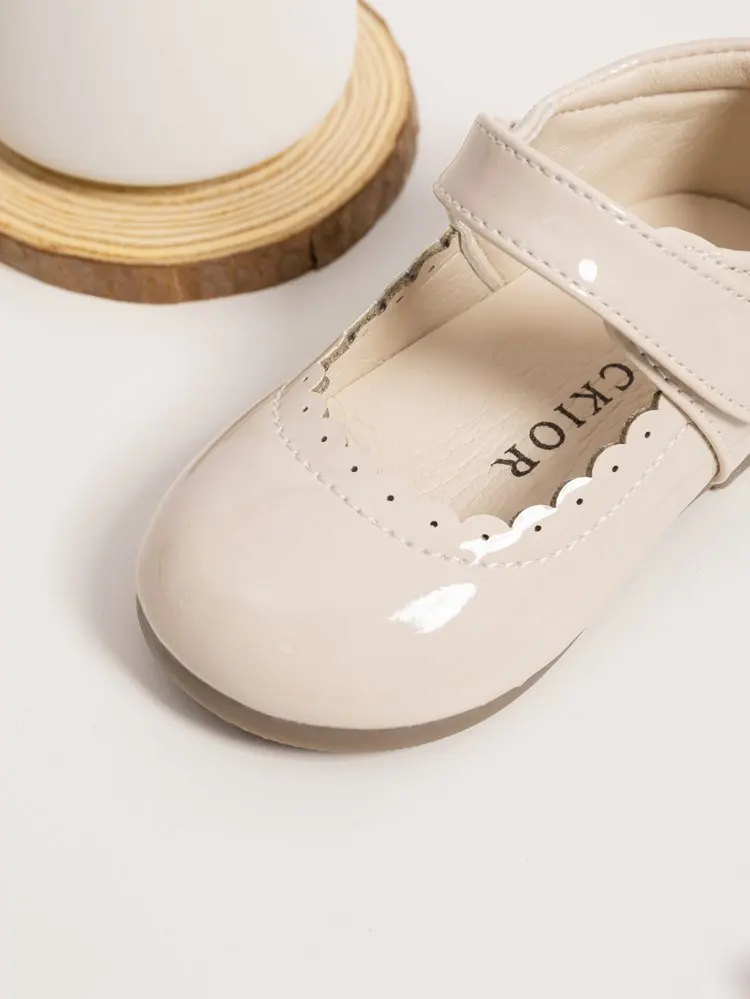 Children Princess Shoes Spring Autumn Classic Girls Leather Shoes Wedding Party Kids Causal Ballet Flat Shoes Shallow Non-slip