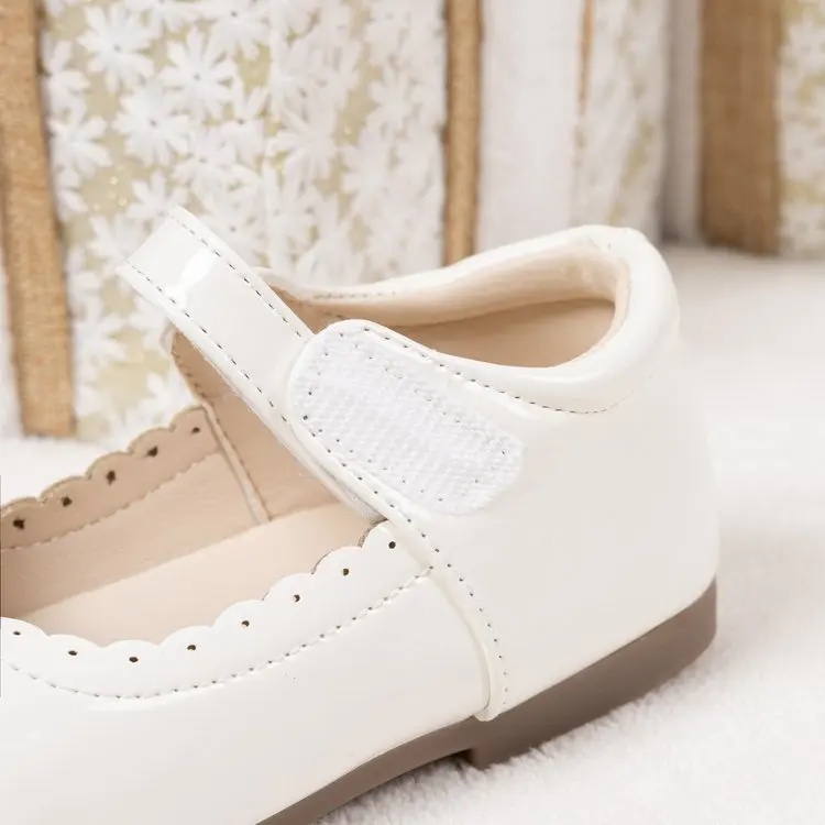 Children Princess Shoes Spring Autumn Classic Girls Leather Shoes Wedding Party Kids Causal Ballet Flat Shoes Shallow Non-slip