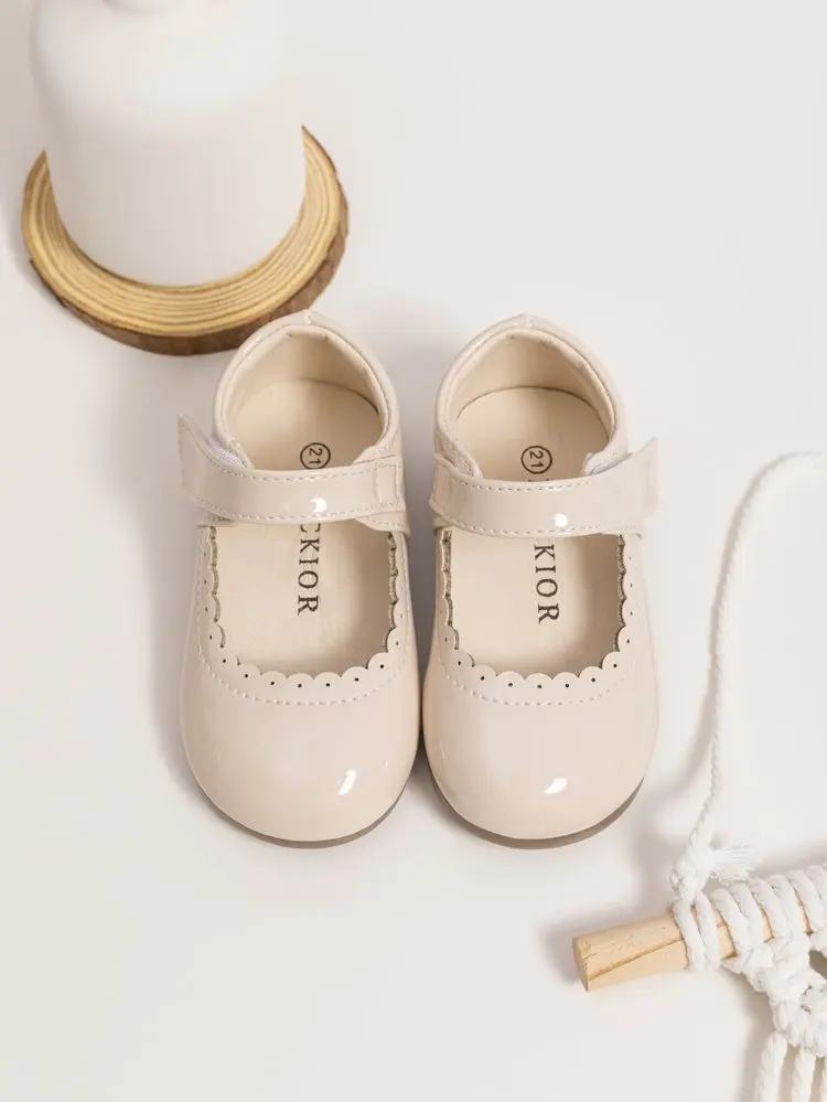 Children Princess Shoes Spring Autumn Classic Girls Leather Shoes Wedding Party Kids Causal Ballet Flat Shoes Shallow Non-slip