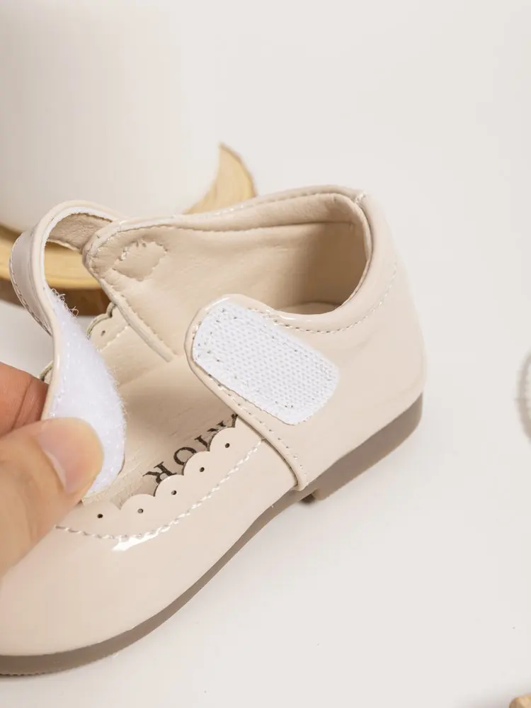 Children Princess Shoes Spring Autumn Classic Girls Leather Shoes Wedding Party Kids Causal Ballet Flat Shoes Shallow Non-slip
