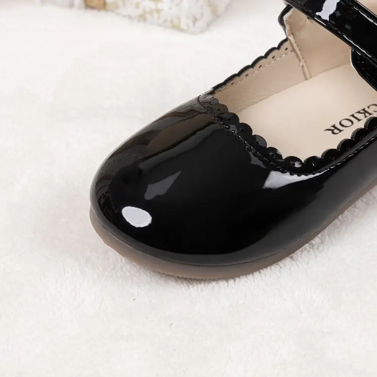 Children Princess Shoes Spring Autumn Classic Girls Leather Shoes Wedding Party Kids Causal Ballet Flat Shoes Shallow Non-slip