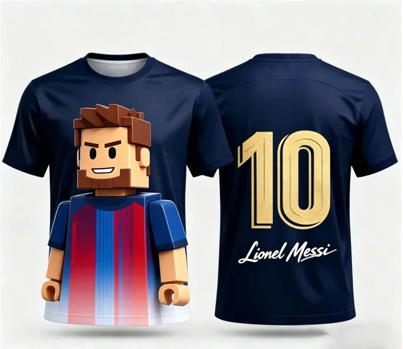 Roblox Children T-Shirt Custom Ronaldo Name Number 3D Print Jersey Style Short Sleeve Casual Kids Summer Sportswear for Fans