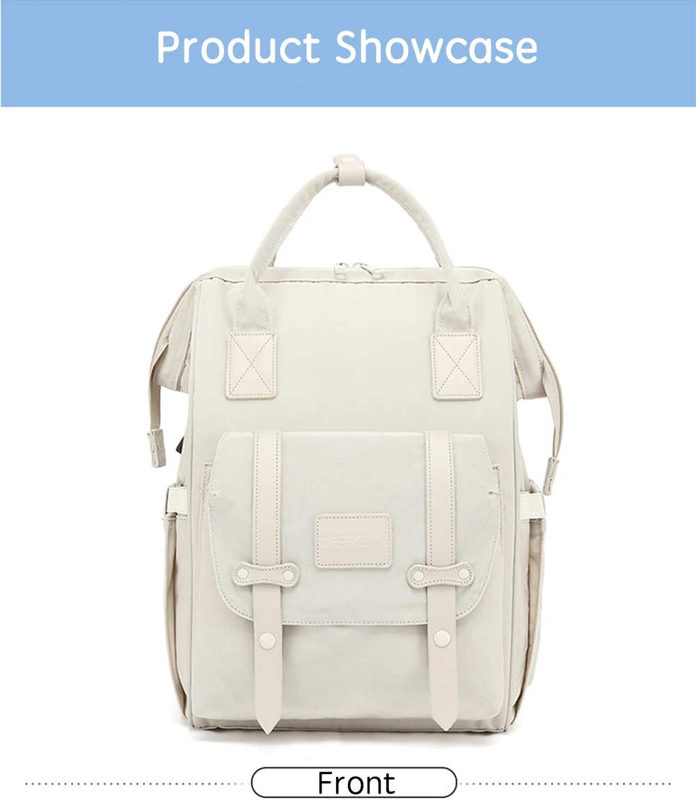 PANGDUBE Baby Nappy Bag with 2pcs Stroller Hooks Mummy Bag Backpack Waterproof Outdoor Travel Mommy Maternity Bag for Baby Stuff