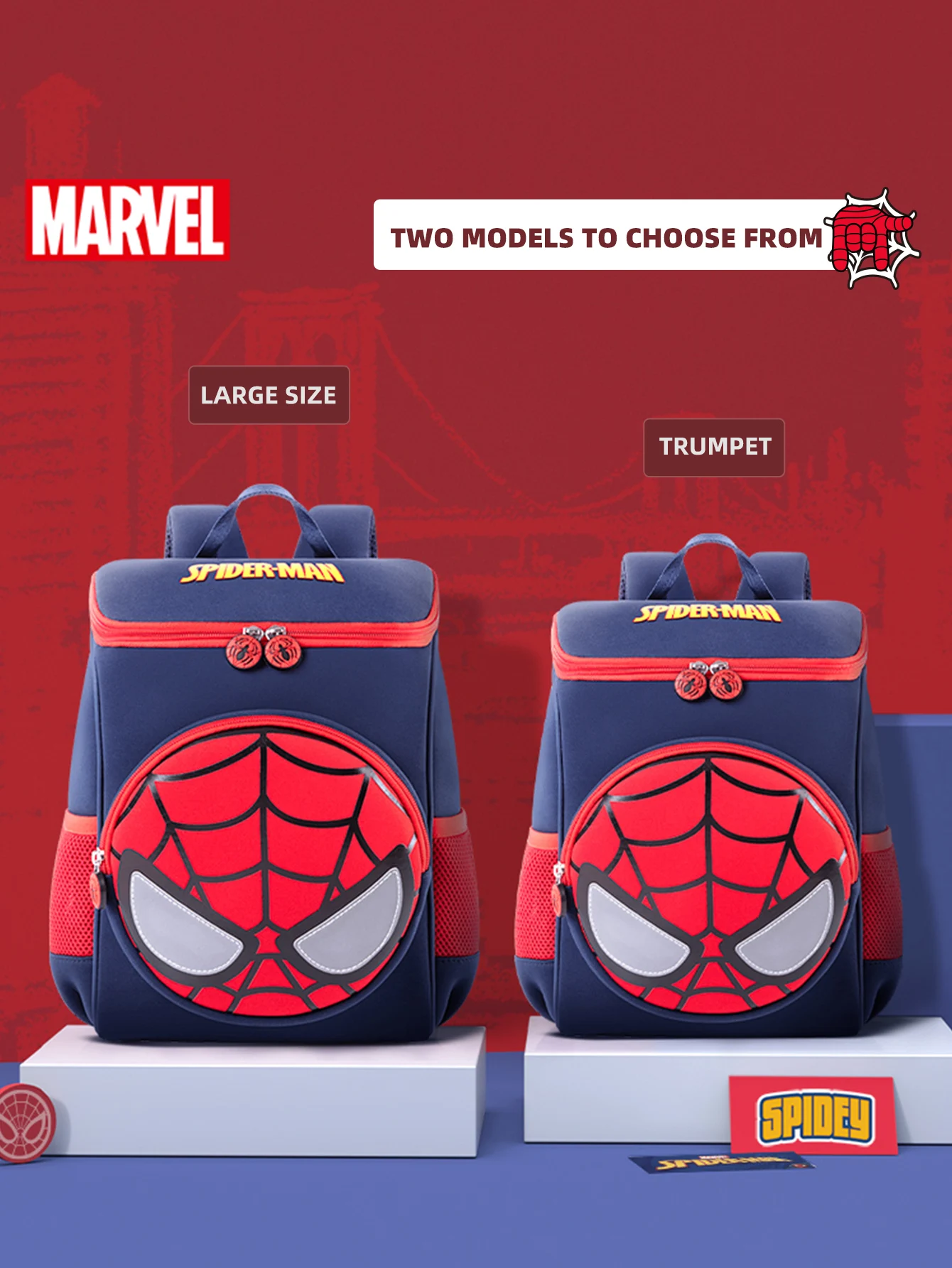 Disney Marvel Spider-Man Children's Backpack Adorable Boys' Nursery Casual Backpack