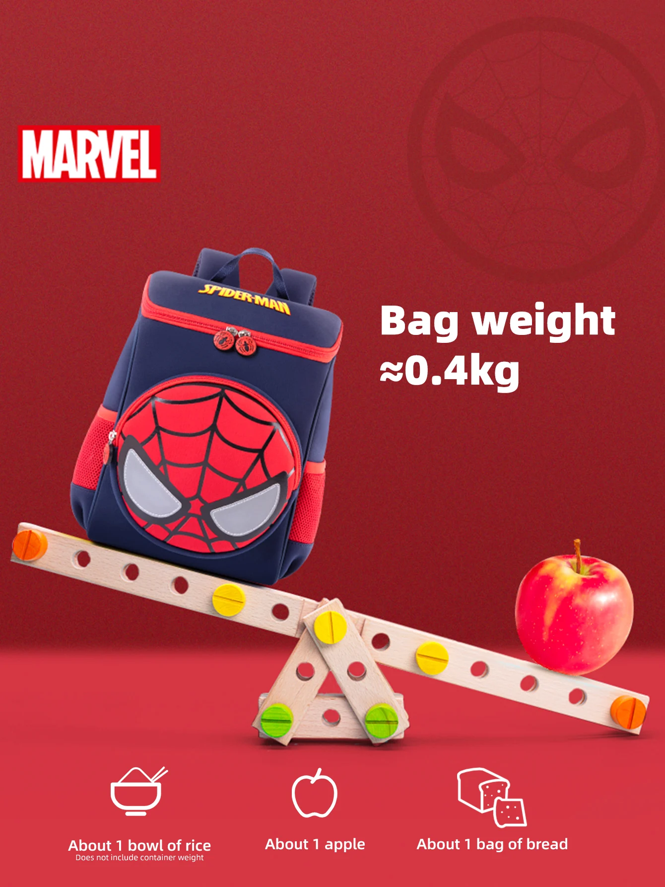 Disney Marvel Spider-Man Children's Backpack Adorable Boys' Nursery Casual Backpack