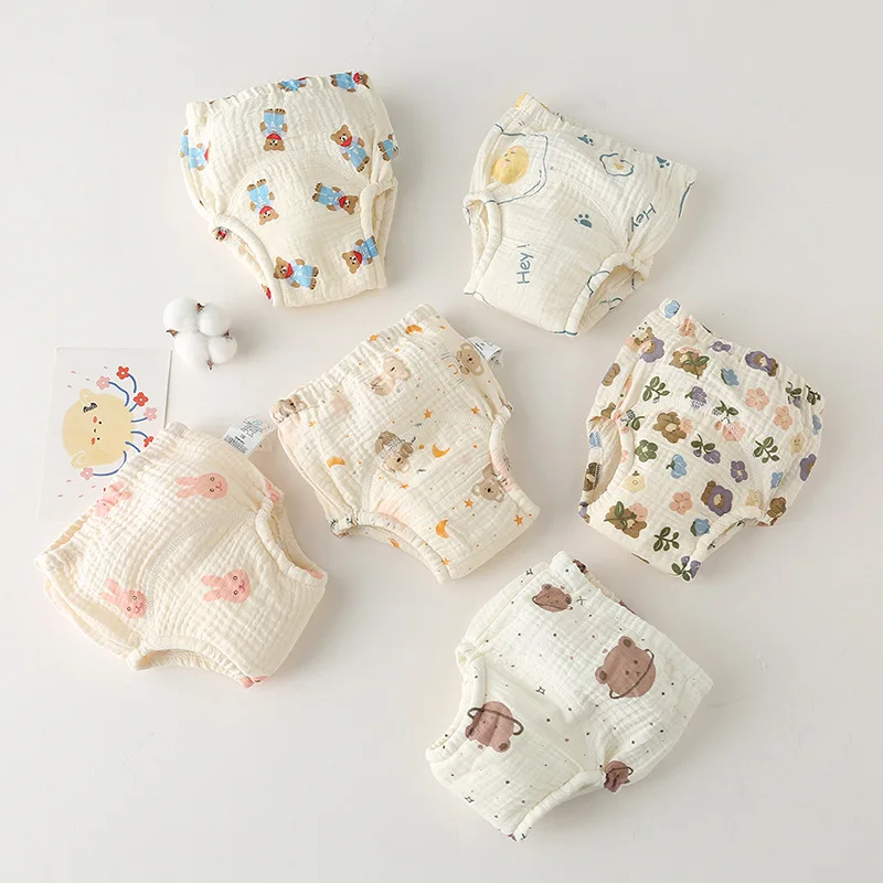 8pcs/6pcs Boy Potty Training Pants Breathable Absorbent Training Underwear Comfortable Underpants Potty Training Toilet Pants