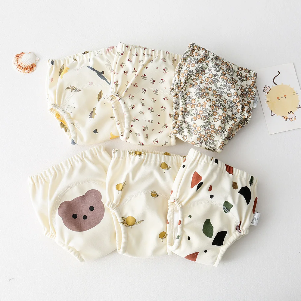 8pcs/6pcs Boy Potty Training Pants Breathable Absorbent Training Underwear Comfortable Underpants Potty Training Toilet Pants