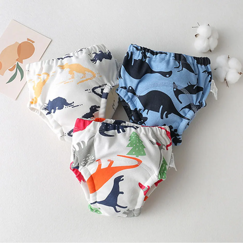 8pcs/6pcs Boy Potty Training Pants Breathable Absorbent Training Underwear Comfortable Underpants Potty Training Toilet Pants
