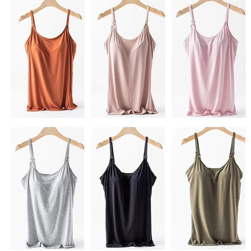 2024 Women Maternity Summer Nursing Tank tops Vest Female Breastfeeding Pregnancy Sling Vest Maternity Clothing