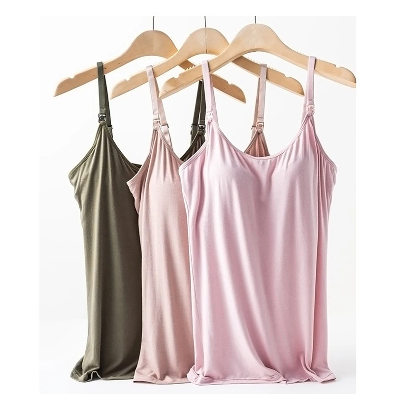 2024 Women Maternity Summer Nursing Tank tops Vest Female Breastfeeding Pregnancy Sling Vest Maternity Clothing