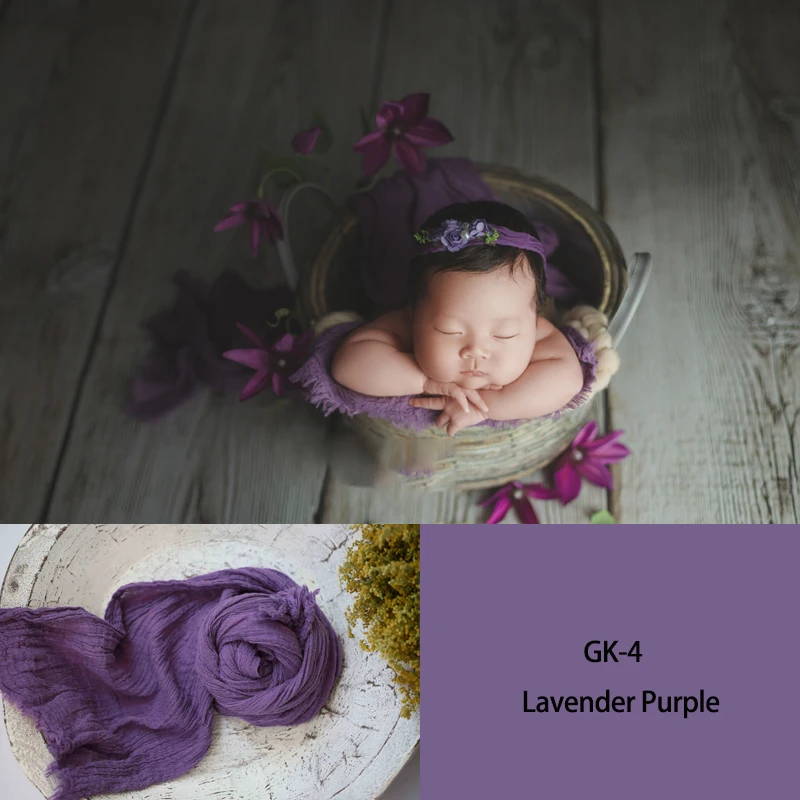 Seersucker Wrap Newborn Photography Props Soft Cotton Gauze Baby Swaddle Blanket Infant Studio Photo Basket Backdrop Accessories
