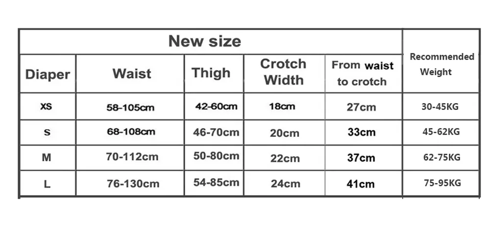 30-95KG Adult Cloth Diapers For Big Children And Teenagers, Leak-proof And Waterproof Diapers, Washable And Reusable, Unisex