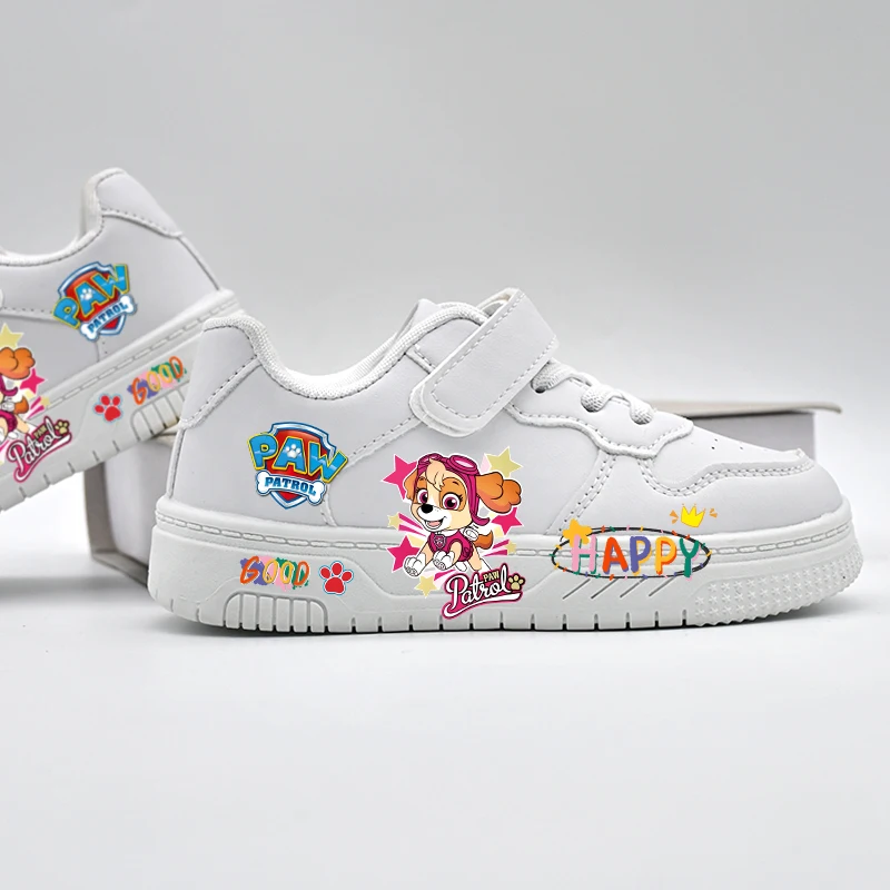 Girls Paw Patrol Cartoon Casual Shoes Children's 2026 New Design Cute White Sport Shoes Baby Kids Outdoor Breathable Sneakers