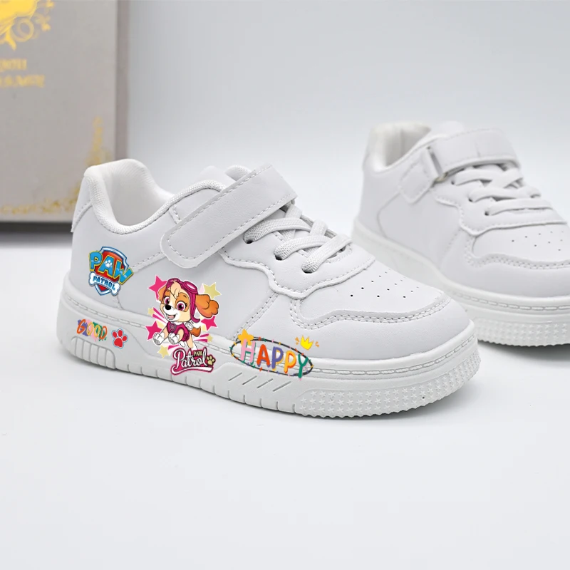 Girls Paw Patrol Cartoon Casual Shoes Children's 2026 New Design Cute White Sport Shoes Baby Kids Outdoor Breathable Sneakers