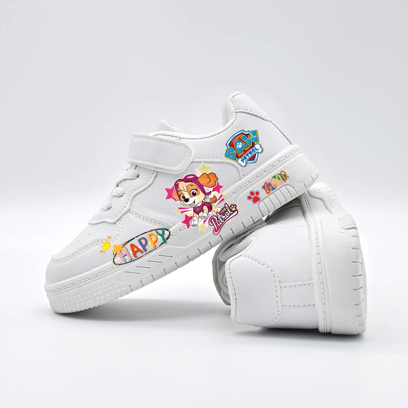 Girls Paw Patrol Cartoon Casual Shoes Children's 2026 New Design Cute White Sport Shoes Baby Kids Outdoor Breathable Sneakers