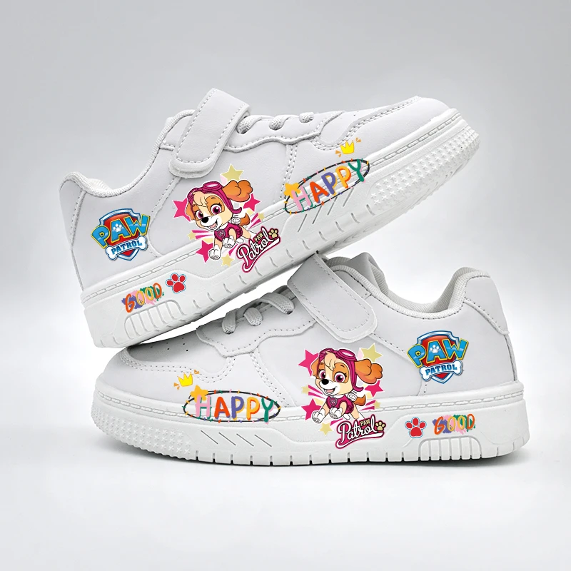 Girls Paw Patrol Cartoon Casual Shoes Children's 2026 New Design Cute White Sport Shoes Baby Kids Outdoor Breathable Sneakers