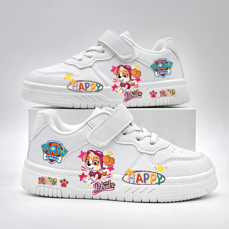 Girls Paw Patrol Cartoon Casual Shoes Children's 2026 New Design Cute White Sport Shoes Baby Kids Outdoor Breathable Sneakers