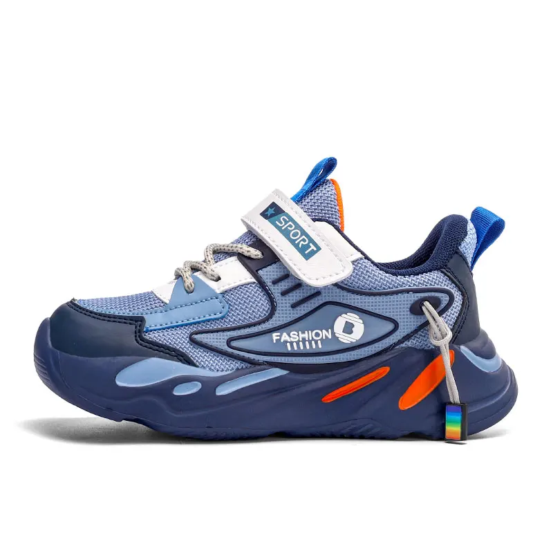 Fashion Children Sneakers Boys Breathable Flat Kids Shoes for Lightweight Sports Running Student Non-slip Walking Shoes