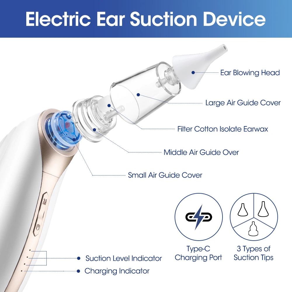 Baby Nasal Aspirator Electric Nose Cleaner Newborn Baby 9-Speed Nose Suction Device Booger Mucus Sucker for Infant Low Noise