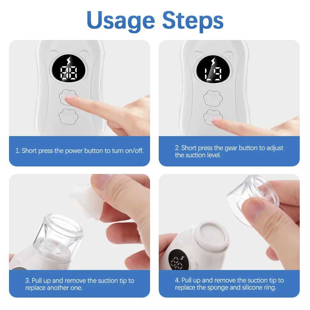 Baby Nasal Aspirator Electric Nose Cleaner Newborn Baby 9-Speed Nose Suction Device Booger Mucus Sucker for Infant Low Noise