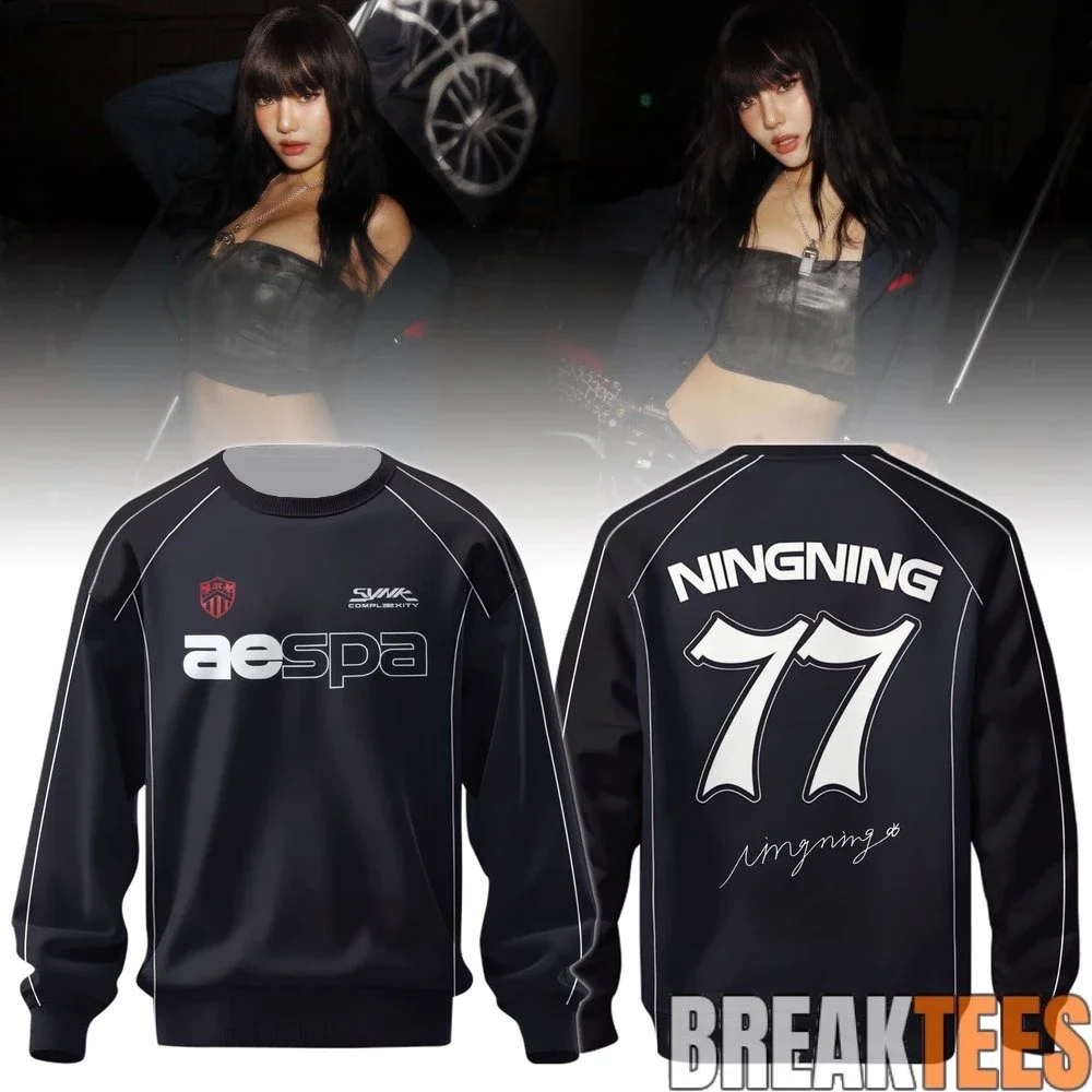 2026 AESPA Complaexity Tour Limited Long Sleeve Crew Neck Sweatshirt Casual Relaxed-Fit Soft Comfy Autumn Winter Family Matching