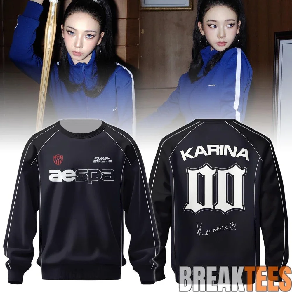 2026 AESPA Complaexity Tour Limited Long Sleeve Crew Neck Sweatshirt Casual Relaxed-Fit Soft Comfy Autumn Winter Family Matching