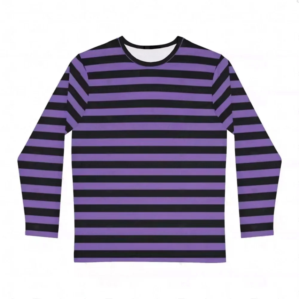 Girl's T-Shirt Rainbow Stripe Print Spring Casual Long Sleeve Tees Loose Round Neck Top Outdoor Comfortable Children's Clothing