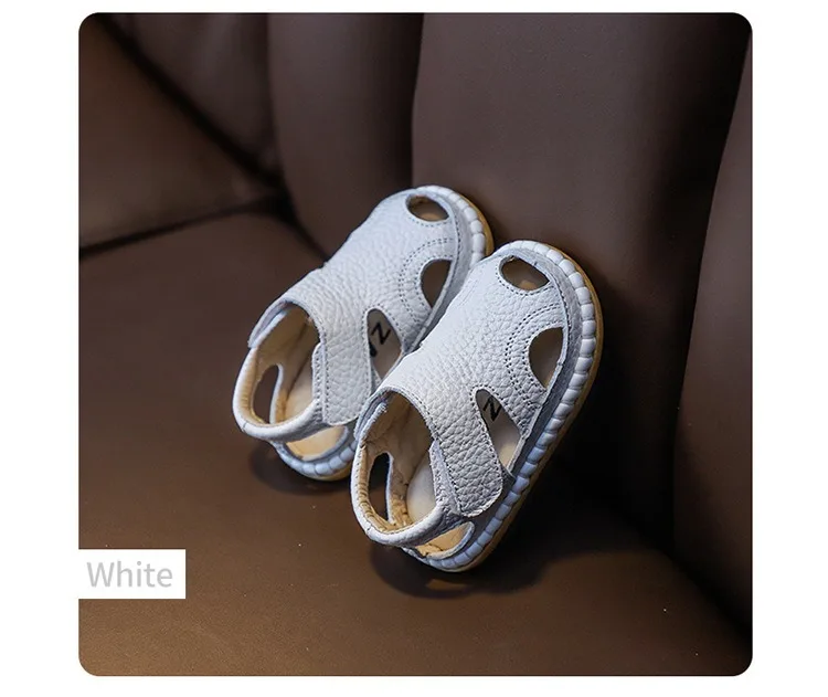 Summer Baby Girls Boys Sandals Infant Toddler Shoes Children Genuine Leather Casual Sandals Non-slip Soft Sole Kids Beach Shoes