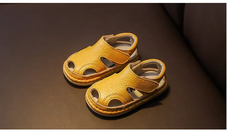Summer Baby Girls Boys Sandals Infant Toddler Shoes Children Genuine Leather Casual Sandals Non-slip Soft Sole Kids Beach Shoes