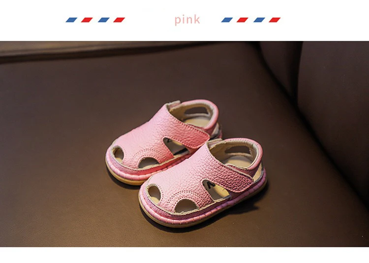 Summer Baby Girls Boys Sandals Infant Toddler Shoes Children Genuine Leather Casual Sandals Non-slip Soft Sole Kids Beach Shoes